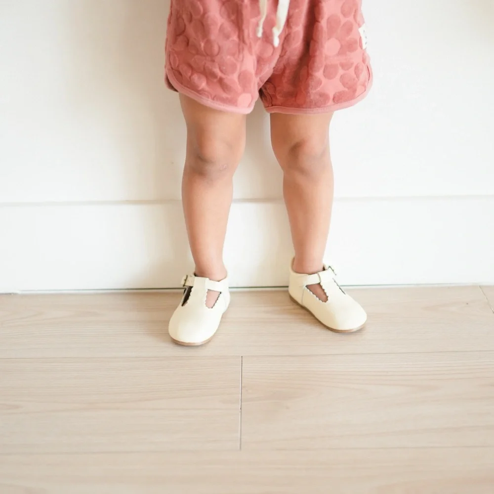 Riley T-Straps - Scalloped - Pale Yellow - Picture 10 of 15